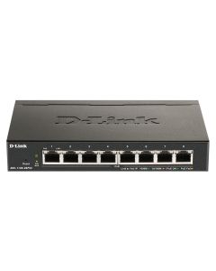 D-Link DGS-1100-08PV2 Managed L2/L3 Gigabit Ethernet (10/100/1000) Power over Ethernet (PoE) Zwart