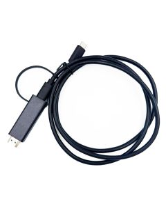 Yealink 330000008024 video kabel adapter 1,2 m HDMI Type A (Standaard) USB Type-C Zwart