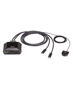 ATEN USB-C 4K DisplayPort KVM-schakelaar met 2 poorten en Remote Port Selector