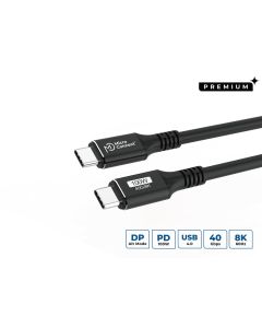 Microconnect USB4CC2 USB-kabel USB4 Gen 3x2 2 m USB C 100 W Zwart