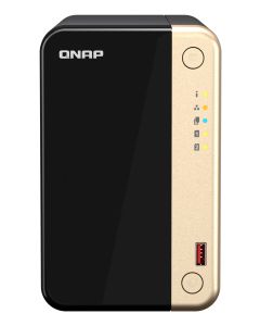 QNAP TS-264 NAS Tower Intel® Celeron® N5095 8 GB 0 TB QNAP QTS Zwart, Goud