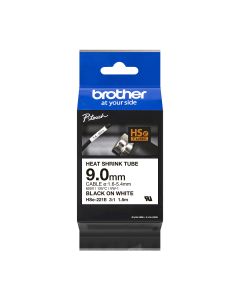 Brother HSE-221E labelprinter-tape Zwart op wit