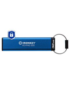 Kingston Technology IronKey 32GB Keypad 200, FIPS 140-3 Lvl 3 AES-256 versleuteld