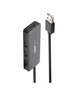 Lindy 42986 interface hub USB 2.0 480 Mbit/s Zwart