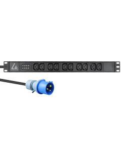 Lanview LVR-3MIEC-AMP-10C13 energiedistributie 10 AC-uitgang(en) 1U Zwart
