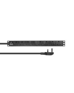 Lanview LVR-3MUK-SPD-UK8 energiedistributie 8 AC-uitgang(en) 1U Zwart