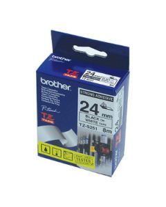 Brother TZ-S251 labelprinter-tape Zwart op wit
