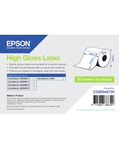 Epson High Gloss Label - Die-Cut: 105mm x 210mm, 273 labels