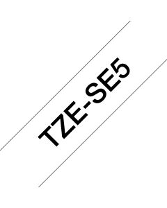 Brother TZE-SE5 labelprinter-tape Zwart op wit TZ/TZe