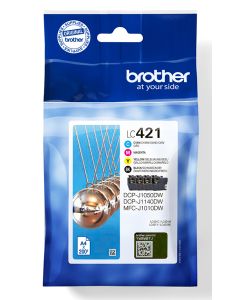 Brother LC-421VAL PagePack 4 stuk(s) Origineel Normaal rendement Zwart, Cyaan, Magenta, Geel