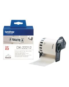 Brother DK-22212 labelprinter-tape Zwart op wit