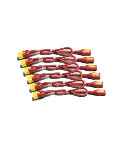 APC Voedingskabelkit (6 ea), met vergrendeling, C13 naar C14, 1,2m, rood