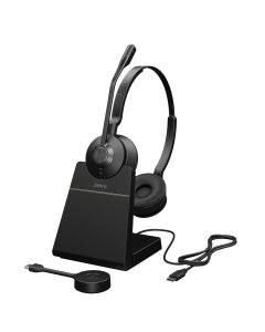 Jabra Engage 55 Headset Draadloos Hoofdband Kantoor/callcenter Zwart, Titanium