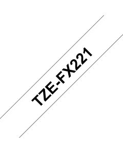 Brother TZE-FX221 labelprinter-tape Zwart op wit