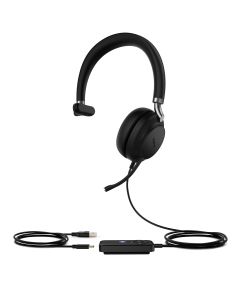 Yealink UH38 Mono Teams Headset Bedraad en draadloos Hoofdband Kantoor/callcenter Bluetooth Zwart