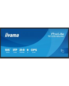 iiyama TE10518UWI-B1AG beeldkrant Kiosk-ontwerp 2,66 m (104.6") LED Wifi 450 cd/m² 5K Ultra HD Zwart Touchscreen Type processor Android 16/7