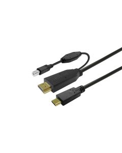 Vivolink PROUSBCHDMIUSBB5 USB-kabel USB 3.2 Gen 1 (3.1 Gen 1) 5 m USB C Zwart