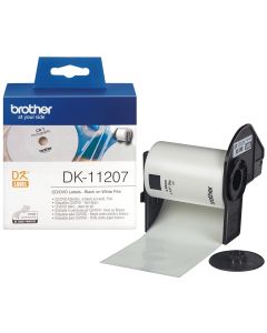 Brother DK-11207 labelprinter-tape Zwart op wit