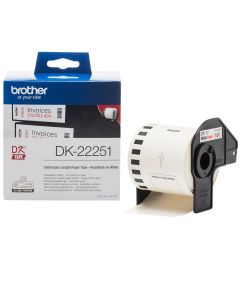 Brother DK-22251 labelprinter-tape Zwart en rood op wit