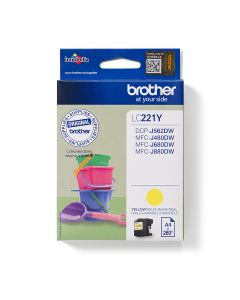 Brother LC221Y inktcartridge 1 stuk(s) Origineel Geel