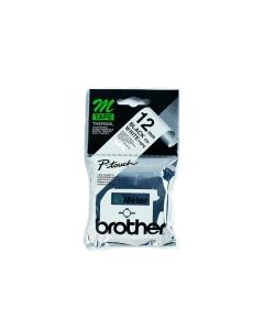 Brother Labelling Tape - 12mm, Black/White, Blister labelprinter-tape M