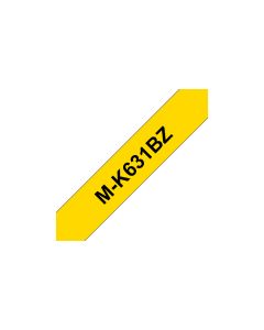 Brother 12 mm zwart op gele tape