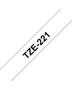 Brother TZE-221 labelprinter-tape Zwart op wit
