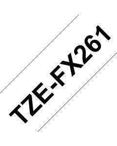 Brother TZE-FX261 labelprinter-tape Zwart op wit