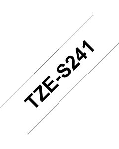 Brother TZE-S241 labelprinter-tape Zwart op wit TZ