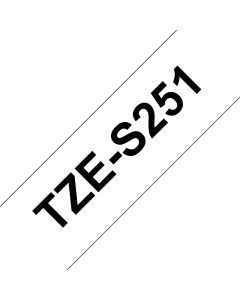 Brother TZE-S251 labelprinter-tape Zwart op wit TZ