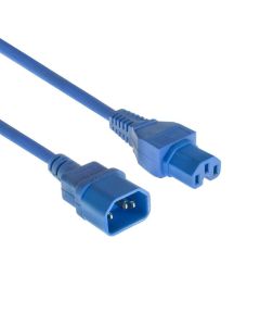 Microconnect PE1415B18 electriciteitssnoer Blauw 1,8 m C14 stekker C15 stekker