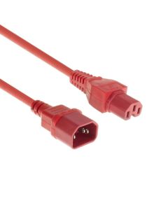Microconnect PE1415R18 electriciteitssnoer Rood 1,8 m C14 stekker C15 stekker