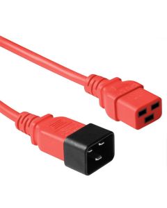 Microconnect PE2019R09 electriciteitssnoer Rood 0,9 m C20 stekker C19 stekker