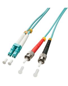 Lindy 15m OM3 LC - ST Duplex InfiniBand en Glasvezelkabel Turkoois