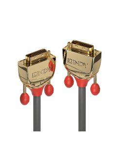 Lindy 36205 DVI kabel 7,6 m DVI-D Zwart, Goud