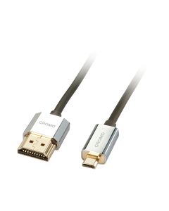 Lindy 41680 HDMI kabel 0,5 m HDMI Type A (Standaard) HDMI Type D (Micro) Zwart, Zilver