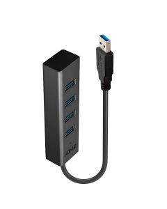 Lindy 43324 interface hub USB 3.2 Gen 1 (3.1 Gen 1) Type-A 5000 Mbit/s Zwart