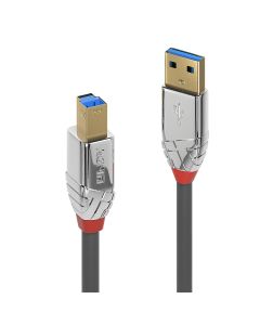 Lindy 36664 USB-kabel USB 3.2 Gen 1 (3.1 Gen 1) 5 m USB A USB B 5 Gbit/s Grijs