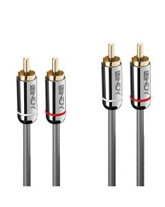 Lindy 35349 audio kabel 10 m 2 x RCA Antraciet