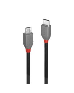 Lindy 36893 USB-kabel USB 2.0 3 m USB C Micro-USB B 0,48 Gbit/s Zwart