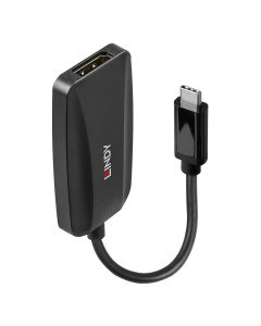 Lindy 43337 video kabel adapter 0,13 m USB Type-C DisplayPort Zwart
