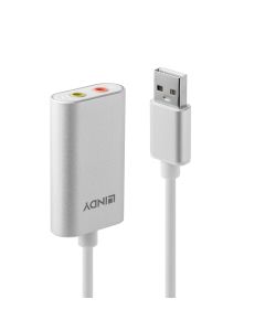 Lindy 42926 audio-omzetter Zilver, Wit