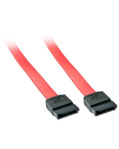 Lindy 33324 SATA-kabel 0,5 m Zwart, Rood