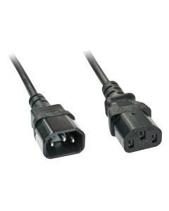 Lindy 30331 electriciteitssnoer Zwart 2 m C14 stekker C13 stekker
