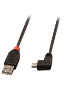Lindy 31970 USB-kabel USB 2.0 0,5 m USB A Mini-USB B 0,48 Gbit/s Zwart