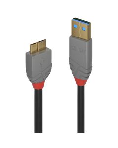 Lindy 36765 USB-kabel USB 3.2 Gen 1 (3.1 Gen 1) 0,5 m USB A Micro-USB B 5 Gbit/s Zwart