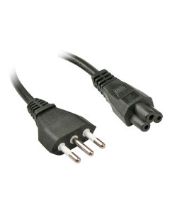 Lindy 2m, CEI23-16-VII - IEC 320 C5 Zwart C5 stekker