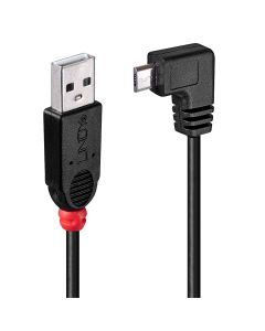 Lindy 31975 USB-kabel USB 2.0 0,5 m USB A Micro-USB B 0,48 Gbit/s Zwart