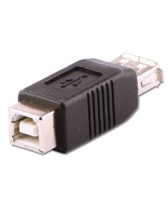 Lindy 71228 tussenstuk voor kabels USB A USB B Zwart