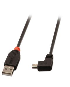 Lindy 31971 USB-kabel USB 2.0 1 m USB A Mini-USB B 0,48 Gbit/s Zwart